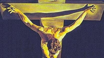 Ausschnitt aus dem Gemälde "Der Christus des Heiligen Johannes vom Kreuz",  Salvador Dalí
