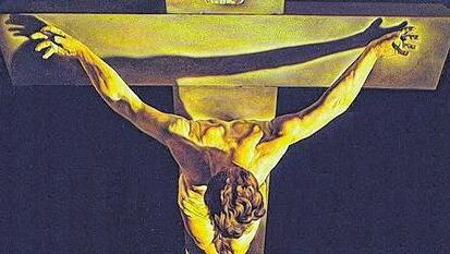 Ausschnitt aus dem Gemälde "Der Christus des Heiligen Johannes vom Kreuz",  Salvador Dalí