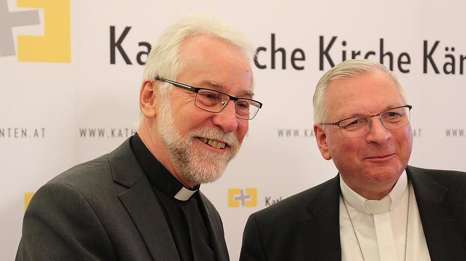 Josef Marketz mit dem Apostolischen Administrator Werner Freistetter