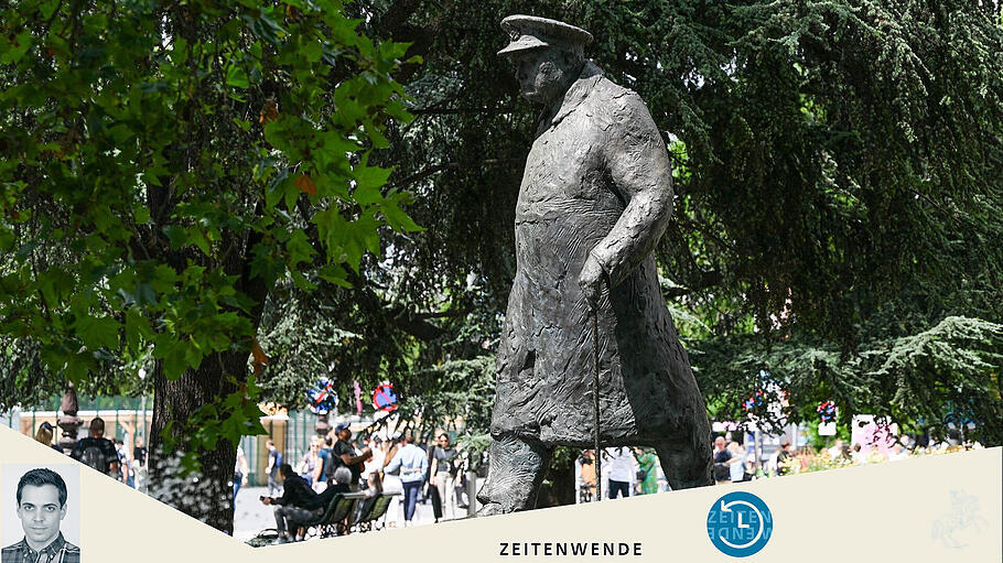 Winston Churchill, Statue des früheren Britischen Premierministers