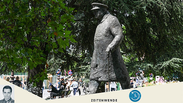 Winston Churchill, Statue des früheren Britischen Premierministers