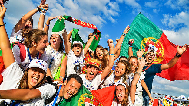 Portugiesische Jugendliche auf dem Weltjugendtag 2019