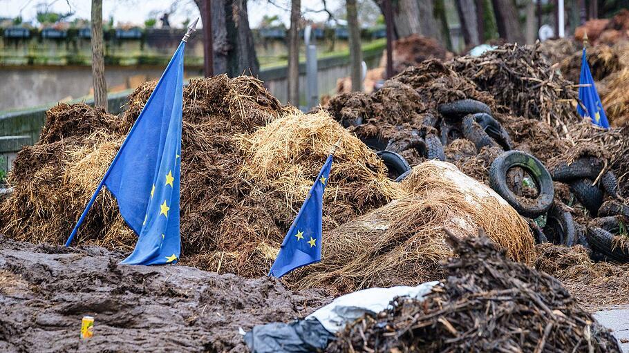 Bauernprotest in Metz, Frankreich