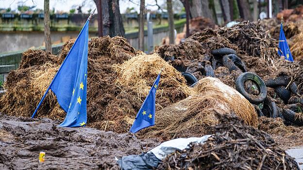 Bauernprotest in Metz, Frankreich