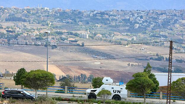 UNIFIL-Fahrzeug in Marjeyoun