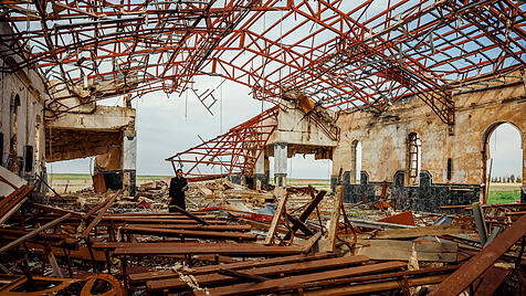 Zerstörte Kirche im Irak