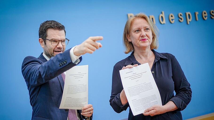 Bundesjustizminister Marco Buschmann (FDP) und Bundesfamilienministerin Lisa Paus (Grüne)
