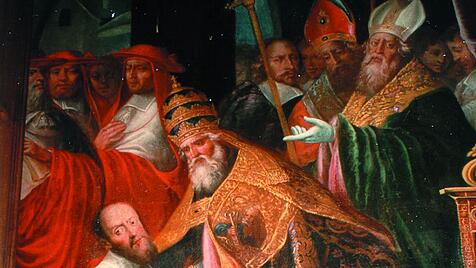 Papst Clemens VIII. gratuliert Franz von Sales zu seiner Bischofsprüfung