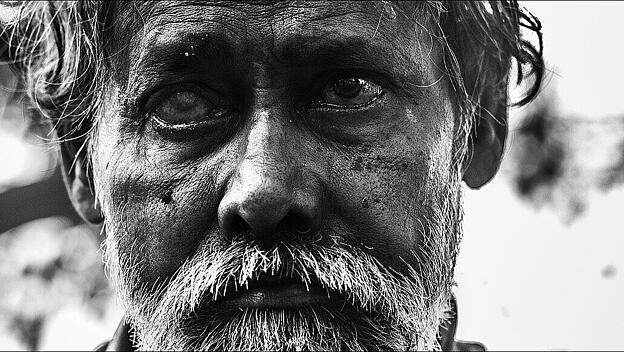 Ein erblindeter Mann