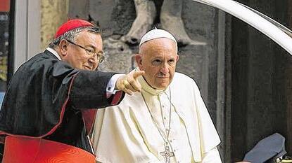 Papst Franziskus und Sarajevos Kardinal Vinko Puljic