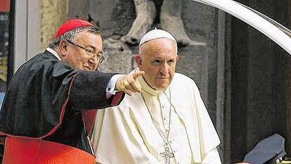 Papst Franziskus und Sarajevos Kardinal Vinko Puljic
