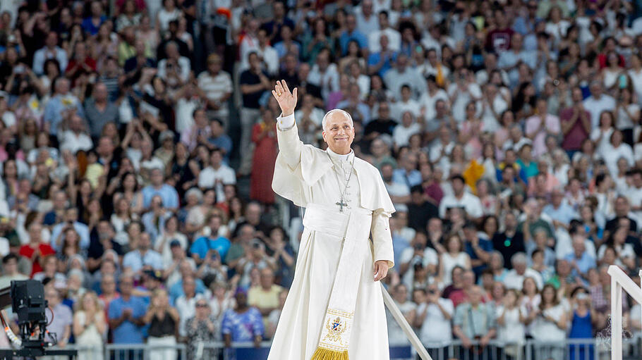 Papst Leo XIV. im Stadion Santiago Bernabéu von Real Madrid