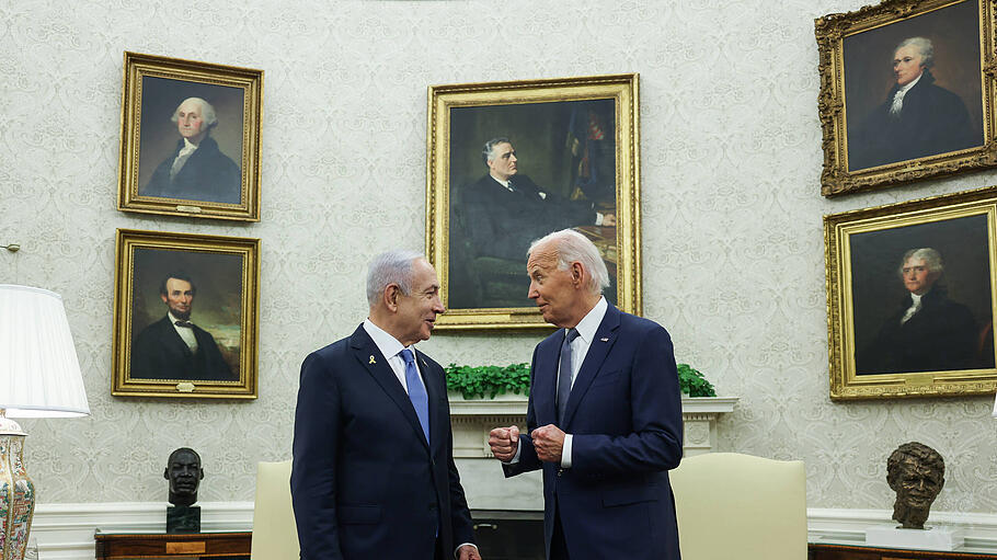 Treffen zwischen Israel Premierminister Netanjahu und dem US-Präsidenten Biden im Weißen Haus