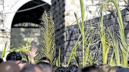 Prozession am Palmsonntag durch die Jerusalemer Altstadt