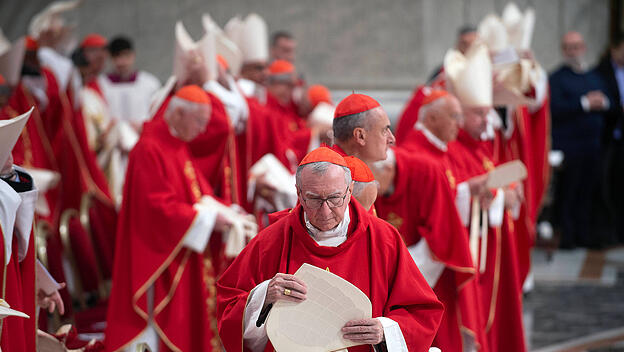Pietro Parolin (vorne, zum Betrachter gewandt) im Kreise seiner Kollegen