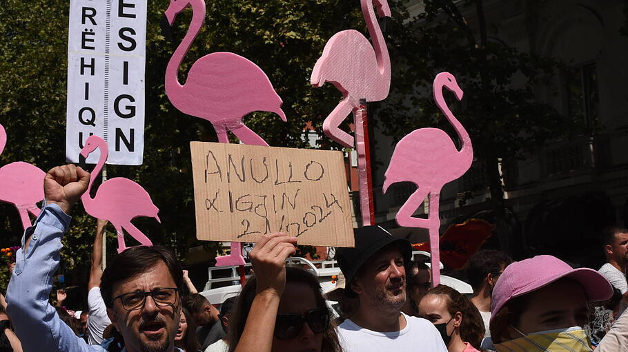 Regierungskritische Proteste in Albanien