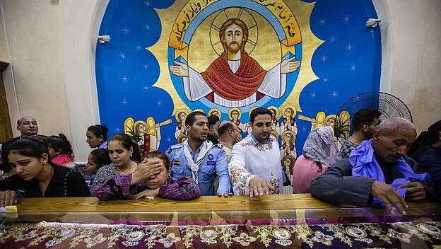 Beerdingungsgottesdienst für 2015 in Libyen enthauptete Kopten