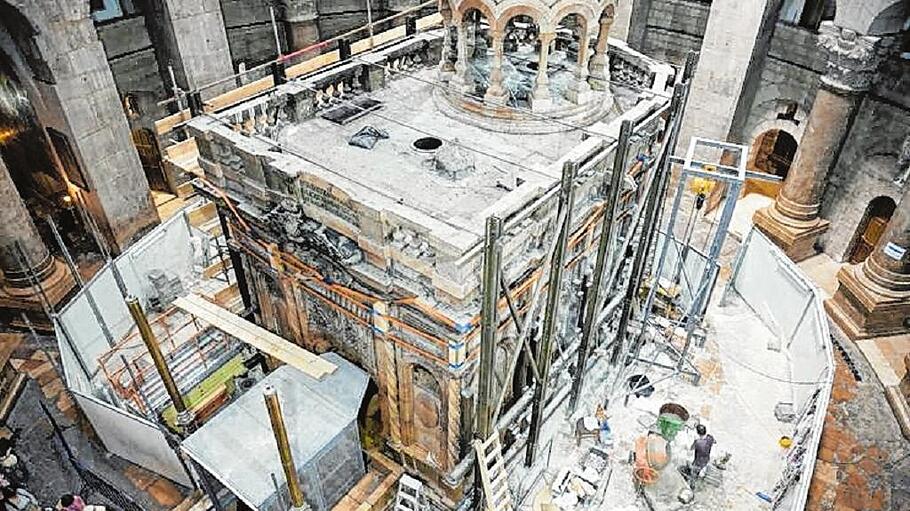 Restaurierung schreitet in der Jerusalemer Grabeskirche voran