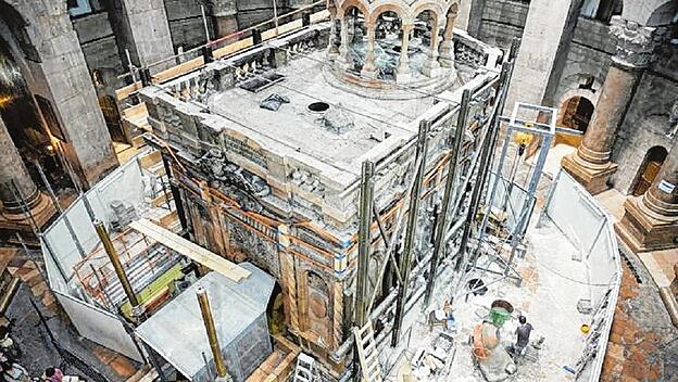 Restaurierung schreitet in der Jerusalemer Grabeskirche voran