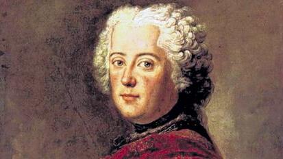 Kronprinz Friedrich um 1739, Gemälde von Antoine Pesne.