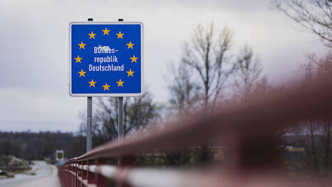 Grenzschild zur Bundesrepublik Deutschland