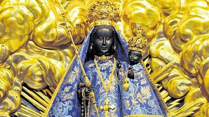Gnadenbild der schwarzen Madonna in Einsiedeln