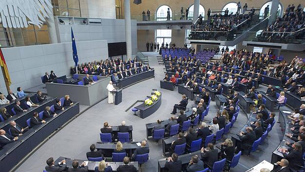 Papst Benedikt XVI. bei seiner Rede vor dem Deutschen Bundestag