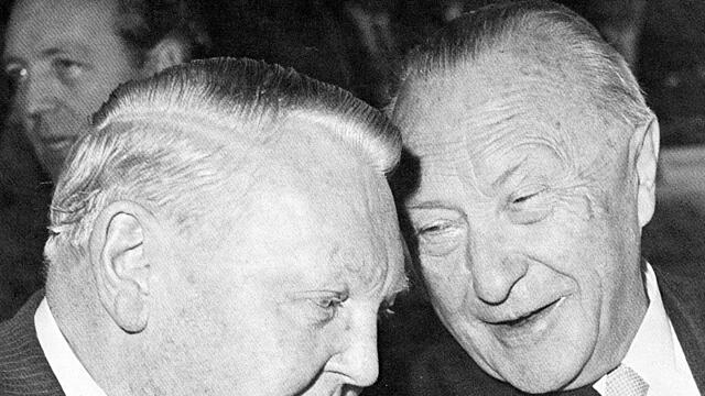 Konrad Adenauer (rechts) und Ludwig Erhard