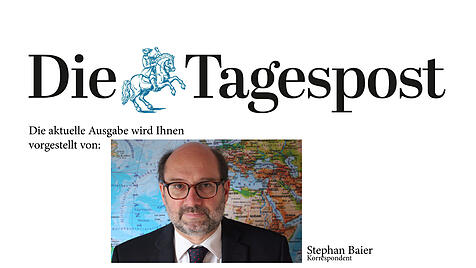 Stephan Baier berichtet nach Andruck der Zeitung über die aktuelle Ausgabe