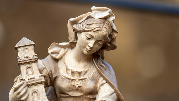 Statue der Heiligen Barbara im Wendlinger Tunnel