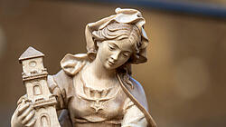 Statue der Heiligen Barbara im Wendlinger Tunnel