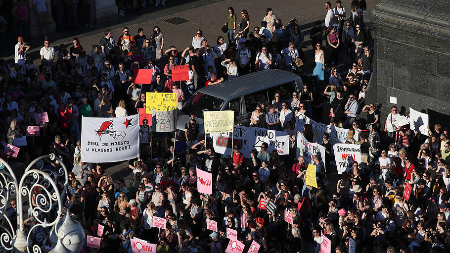 Kroatien, Proteste für sogenanntes "Recht auf Abtreibung" in Zagreb