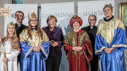 Sternsinger bei Bundeskanzlerin Angela Merkel im Bundeskanzleramt in Berlin