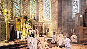 Pontifikalamt in der Abteikirche Rolduc