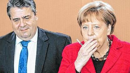 Sigmar Gabriel (SPD) und Angela Merkel (CDU)