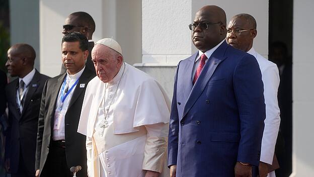 Papst Franziskus und Felix-Antoine Tshisekedi Tshilombo, Präsident von Demokratische Republik Kongo