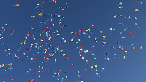 Himmel mit Luftballons