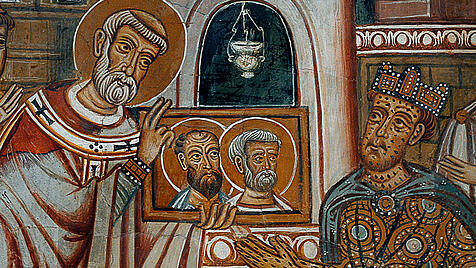 Papst Silvester und Kaiser Konstantin