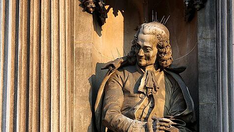 French Philosopher Voltaire at the Hotel de Ville in Paris