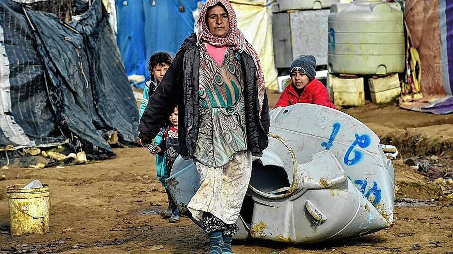 Qab Elias Syrian refugee camp in Lebanon
