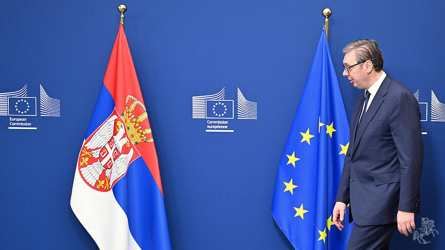 Serbian President Aleksandar Vucic in Brussels