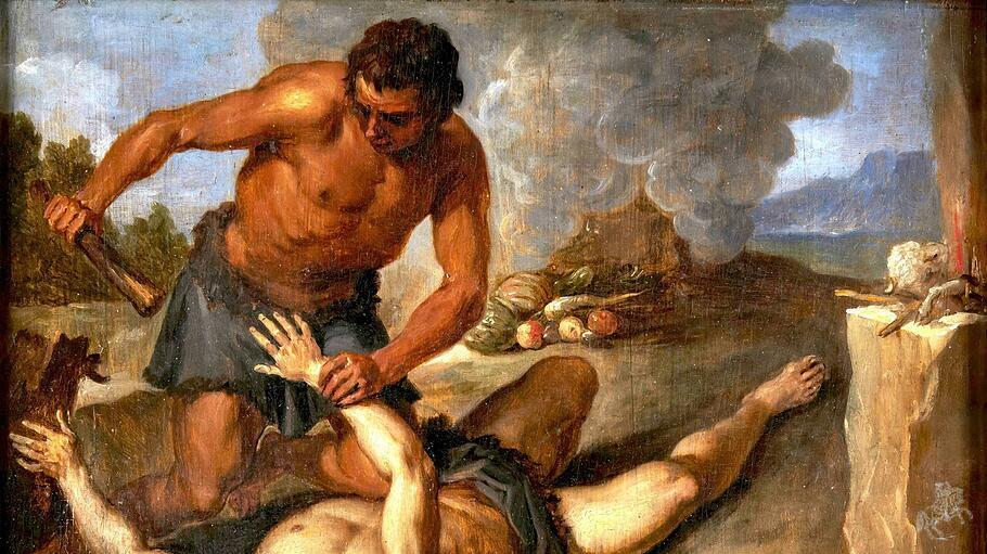Der erste Mord ist ein Brudermord: Kain t&ouml;tet Abel, Gem&auml;lde von David Teniers (1610-1690).