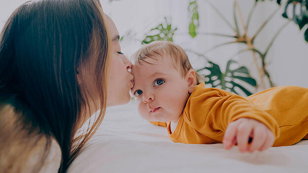 Mutter mit ihrem Sohn