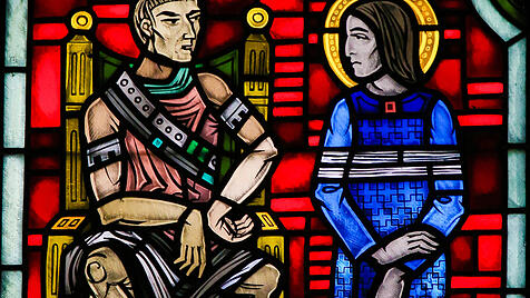 Jesus und Pontius Pilatus, Wormser Dom