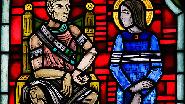 Jesus und Pontius Pilatus, Wormser Dom