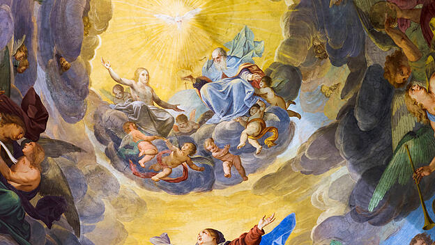 Maria Himmelfahrt. Antonio Busca, Varese Maria Himmelfahrt. Die Dreifaltigkeit von Gottvater, Jesus und dem Heiligen Gei