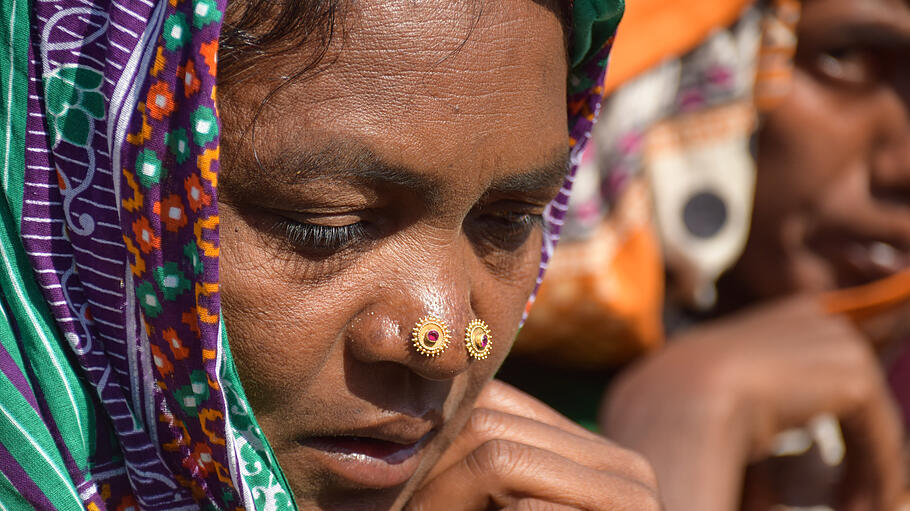 Katholische Frau in Indien