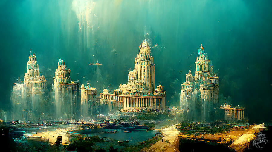 Versunkene Stadt Atlantis