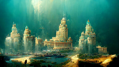 Versunkene Stadt Atlantis