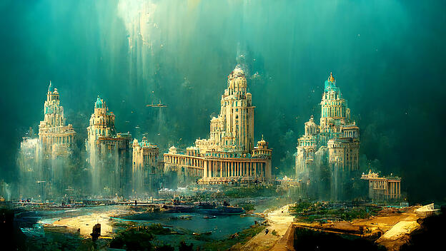 Versunkene Stadt Atlantis